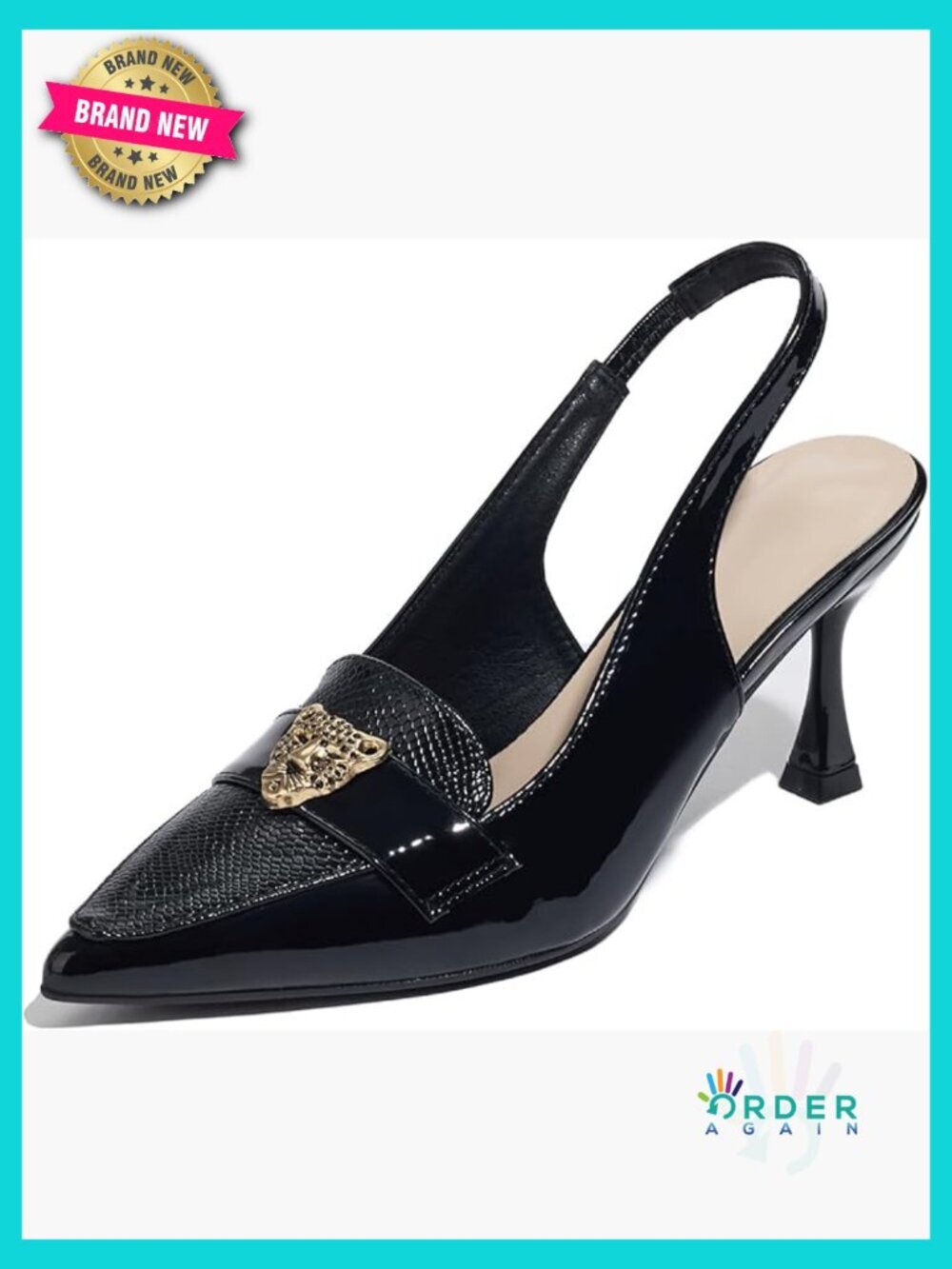Pointed Toe Heels Ankle Strap Dress Loafer Shoes Chunky Puppy Heel Pumps